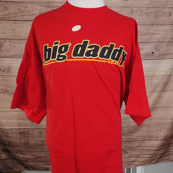 VINTAGE DEADSTOCK BIG DADDY GEAR SHORT SLEEVE RED T-SHIRT SZ 2XL NEW! 00s Y2K - Picture 2 of 8